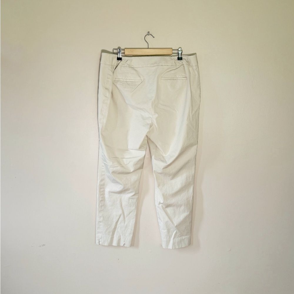 CLEARANCE! Cream Talbots The Chatham Ankle Curvy Pants Size 16W EUC - Picture 2 of 5